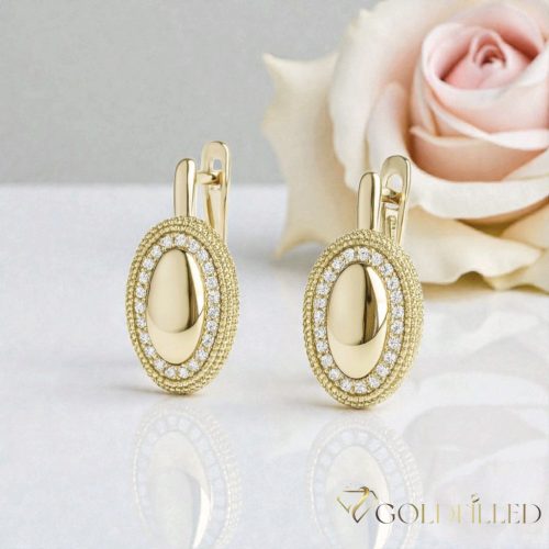 Goldfilled antialergénne náušnice 20 mm 14K farba