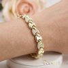Antialergénny pozlátený náramok „Goldfilled“, dĺžka 17 cm a šírka 8 mm, farba 14K