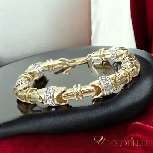 Antialergický náramek „Goldfilled” 22cm /11mm, vícebarevný
