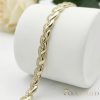 Antialergénny pozlátený náramok „Goldfilled“, dĺžka 19 cm a šírka 7 mm, farba 14K