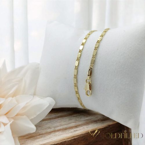 Antialergický pozlátený  náhrdelník „Goldfilled“, vo viacerých veľkostiach a 2 mm  hrubý, 14K farba