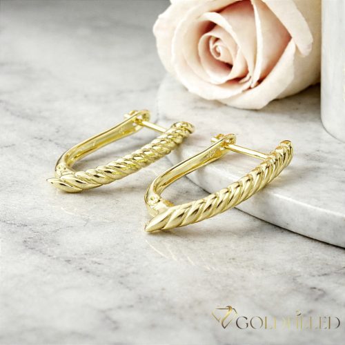 Goldfilled antialergénne náušnice 25 mm 14K farba