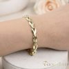 Antialergénny pozlátený náramok „Goldfilled“, dĺžka 17 cm a šírka 6 mm, farba 14K