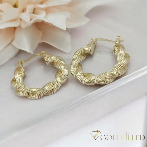 Goldfilled Antiallergén  kruhové náušnice 30mm 14K farba	