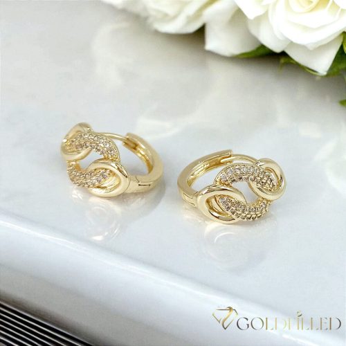 Goldfilled antialergénne náušnice 17 mm 14K farba