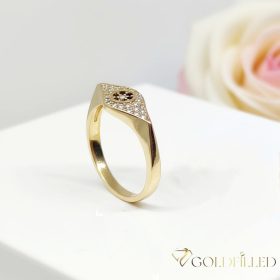   Antialergický prsten „Goldfilled” v různých velikostech, barva 18K
