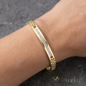   Antialergénny pozlátený náramok „Goldfilled“, dĺžka 19 cm a šírka 6 mm, farba 14K