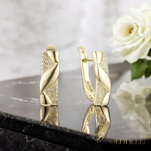 Goldfilled antialergénne náušnice 18 mm 14K farba
