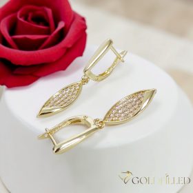 Goldfilled antialergické náušnice 40mm 14K farba
