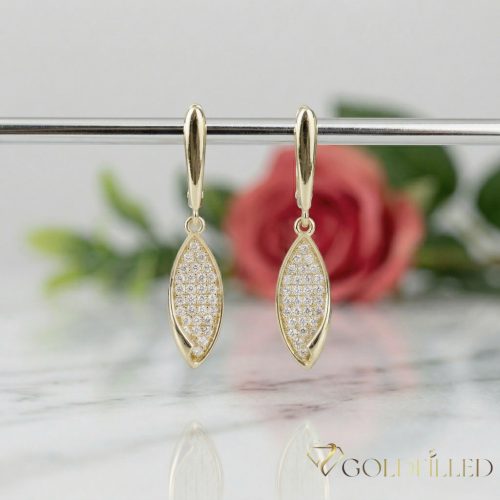 Goldfilled antialergické náušnice 40mm 14K farba