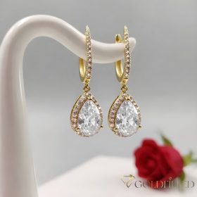 Goldfilled antialergické náušnice 40mm 14K farba