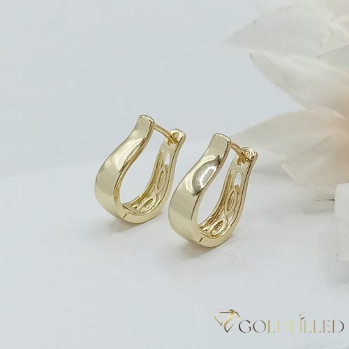 Goldfilled antialergénne náušnice 17 mm 14K farba