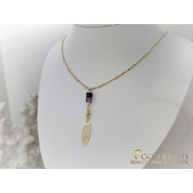   Antialergická pozlátená náhrdelník „Goldfilled“, dĺžka 45 cm a šírka 1 mm, farba 14K
