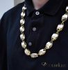 Goldfilled Antialergénny Luxusný Barakka Náhrdelník 70cm Dlhý a 12mm Široký (130g) Farba 14K Multikolor