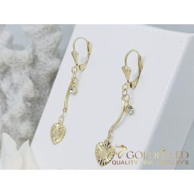 Goldfilled antialergické náušnice srdce 52mm 14K farba