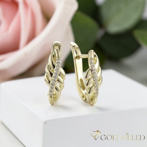 Goldfilled antialergénne náušnice 17 mm 14K farba