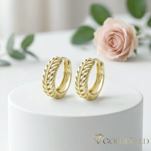 Goldfilled antialergénne náušnice 17 mm 14K farba