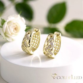 Goldfilled antialergénne náušnice 17 mm 14K farba