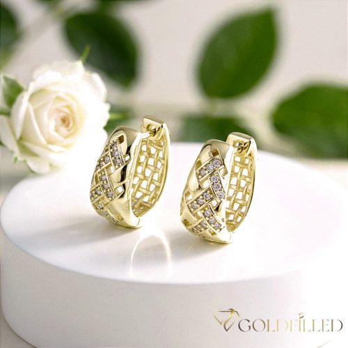 Goldfilled antialergénne náušnice 17 mm 14K farba