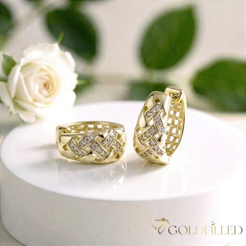 Goldfilled antialergénne náušnice 17 mm 14K farba