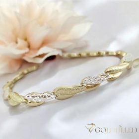   Exkluzívny antialergický pozlátený náramok „Goldfilled“ vo viacerých veľkostiach  7 mm šírka, 14K farba