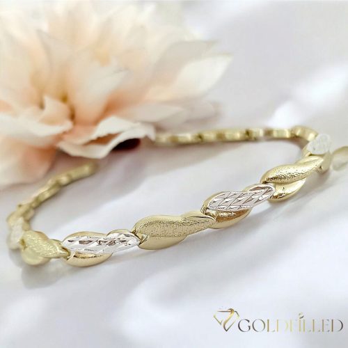 Exkluzívny antialergický pozlátený náramok „Goldfilled“ vo viacerých veľkostiach  7 mm šírka, 14K farba