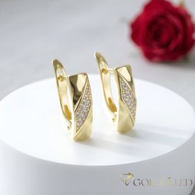 Goldfilled antialergénne náušnice 17 mm 14K farba