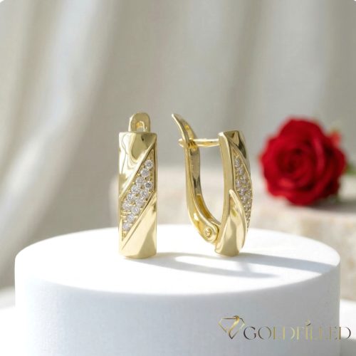 Goldfilled antialergénne náušnice 17 mm 14K farba