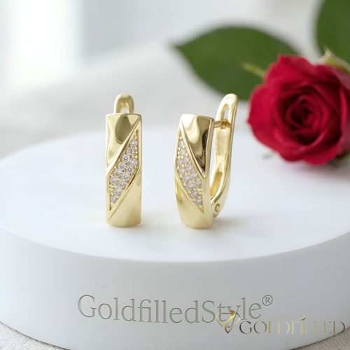 Goldfilled antialergénne náušnice 17 mm 14K farba