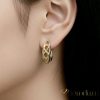 Goldfilled antialergénne náušnice 19 mm 14K farba