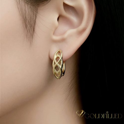 Goldfilled antialergénne náušnice 19 mm 14K farba