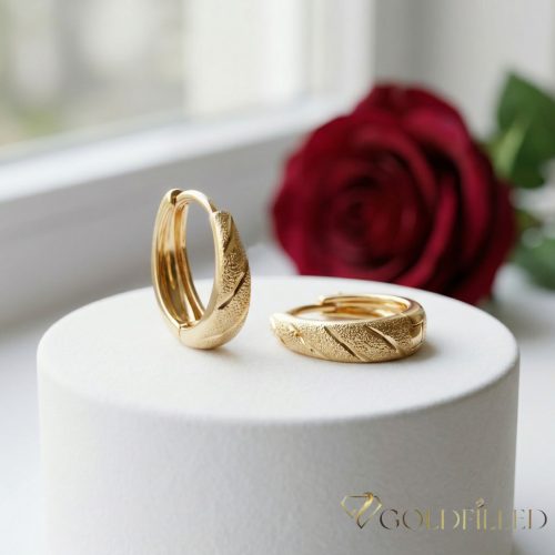 Goldfilled antialergénne náušnice 14 mm 18K farba 