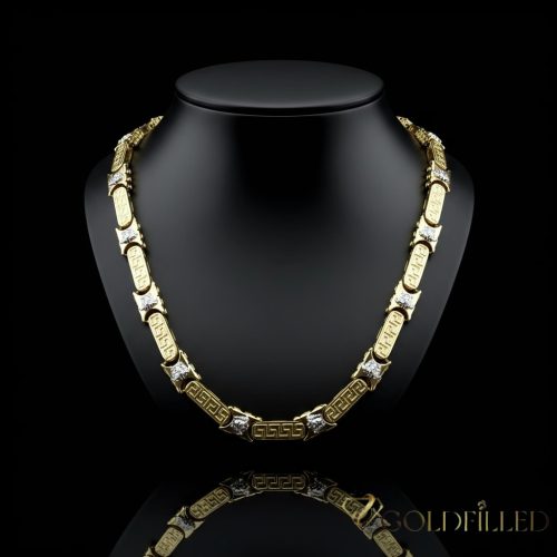 Goldfilled Antialergénny Luxusný Barakka Náhrdelník 60cm Dlhý a 11mm Široký (160g) Farba 14K Multikolor