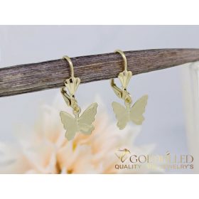 Goldfilled antialergické náušnice motýlik 30mm 14K farba