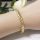 Antialergénny pozlátený náramok „Goldfilled“, dĺžka 17,5 cm a šírka 7mm, farba 14K