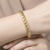 Antialergénny pozlátený náramok „Goldfilled“, dĺžka 17,5 cm a šírka 7mm, farba 14K