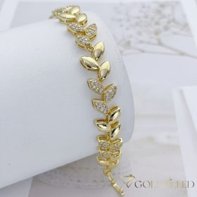   Antialergénny pozlátený náramok „Goldfilled“, dĺžka 19 cm a šírka 14 mm, farba 14K