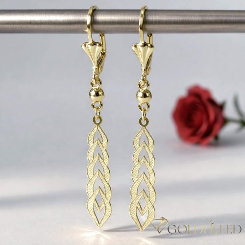 Goldfilled Antialergénne Náušnice 60mm 14K farba