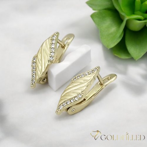Goldfilled antialergénne náušnice 18 mm 14K farba