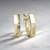 Goldfilled antialergénne náušnice 18 mm 14K farba