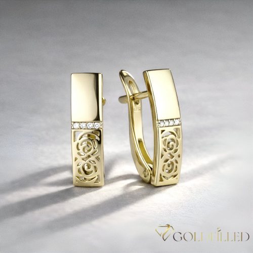 Goldfilled antialergénne náušnice 18 mm 14K farba