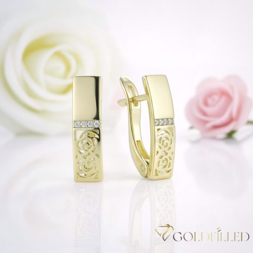 Goldfilled antialergénne náušnice 18 mm 14K farba