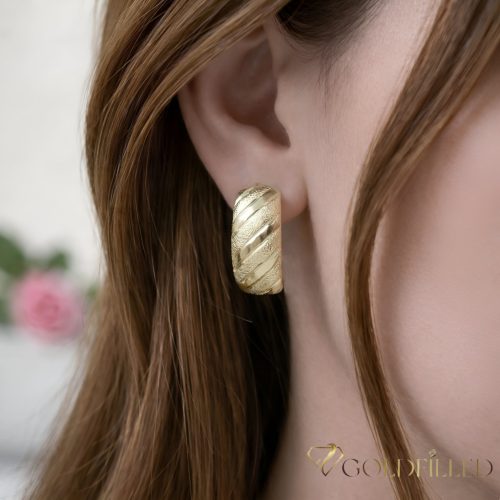 Goldfilled antialergénne náušnice 22mm 14K farba