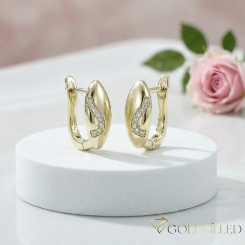 Goldfilled antialergénne náušnice 16 mm 14K farba