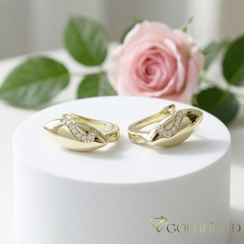 Goldfilled antialergénne náušnice 16 mm 14K farba