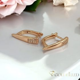 Goldfilled antialergénne náušnice 17 mm 18K farba