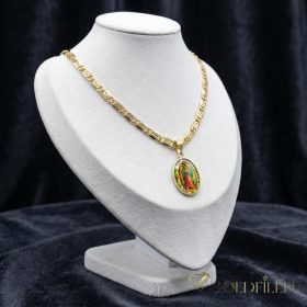   Antialergická Goldfilled náhrdelník 50cm/5,2mm + prívesok, farba 14K