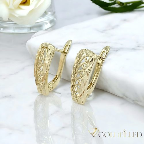 Goldfilled antialergénne náušnice 20 mm 14K farba