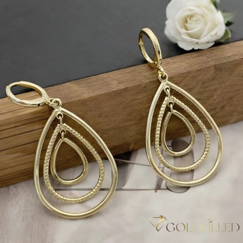 Goldfilled Antialergénne Náušnice 45mm 14K farba