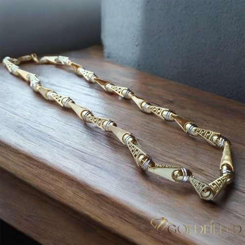 Goldfilled Antialergénny Luxusný Barakka Náhrdelník 70cm Dlhý a 11mm Široký (130g) Farba 14K Multikolor